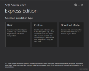 Instalacja Microsoft&reg; SQL Server&reg; 2022 Express