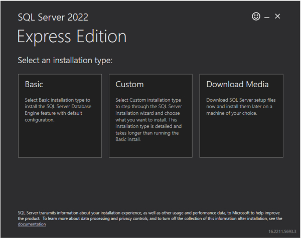 Instalacja Microsoft&reg; SQL Server&reg; 2022 Express